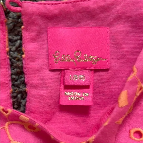 Lilly Pulitzer Pink Flutter Sleeve Kids Dress - Picture 2 of 3